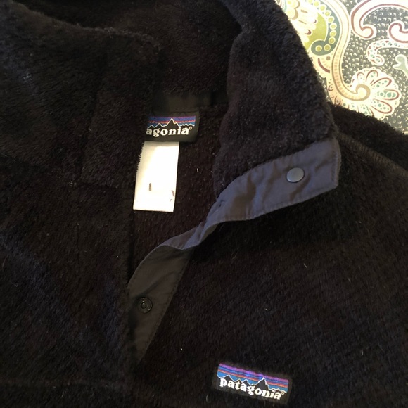 Black Patagonia synchilla snap pulllover, small - Picture 2 of 4